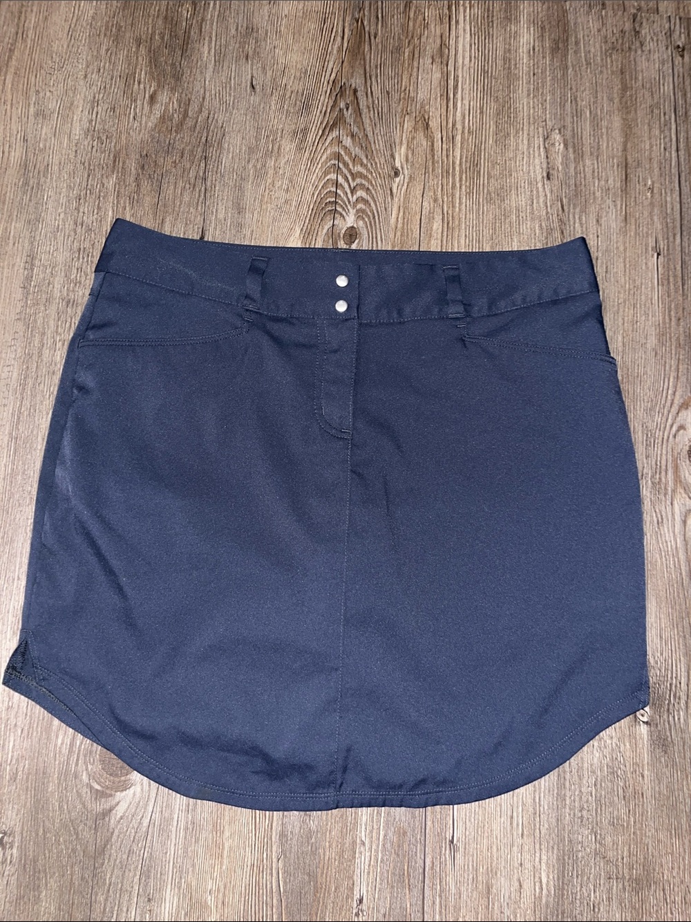 ADIDAS Navy Athletic Skort with Snap Waist